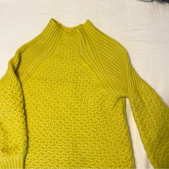 Anthropologie Yellow Cable Knit Sweater - Picture 3 of 8